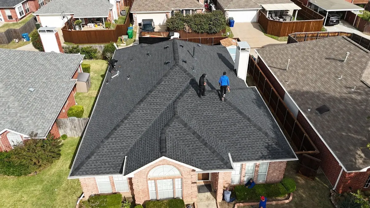 Slate & Tile Roof Repair work in progress on a Rosemead property